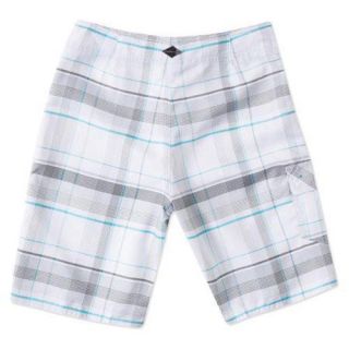 Boys ONeill Santa Cruz Plaid Boardshorts White   17177718