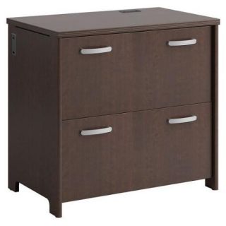 Bush Envoy 32 in. 2 Drawer Lateral File Cabinet   Mocha Cherry