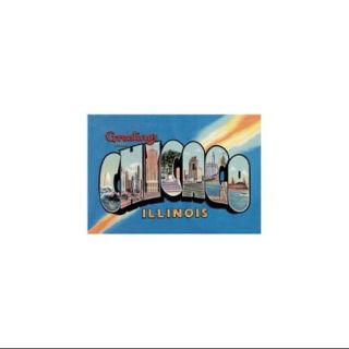 Greetings From Chicago Illinios Print (Canvas Giclee 20x30)