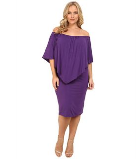 Culture Phit Plus Size Nalah Dress Dark Purple