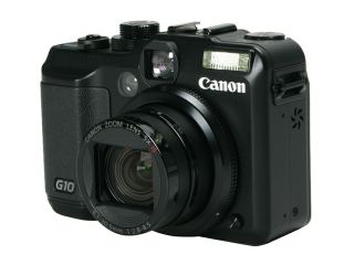 Canon PowerShot G10 Black 14.7 MP 5X Optical Zoom 28mm Wide Angle Digital Camera