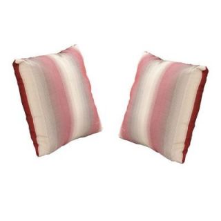 Hampton Bay Beverly Red Outdoor Throw Pillow (2 Pack) 89 23304