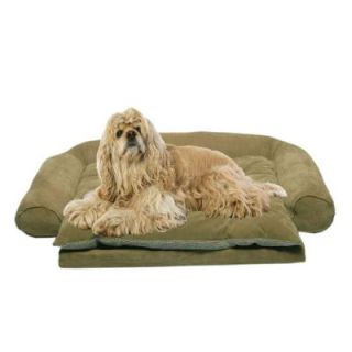 Medium Ortho Sleeper Comfort Couch Pet Bed with Removable Cushion   Sage 01535