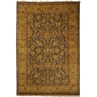 Hand knotted Dynasty Apricot Wool Rug (5 x 8)