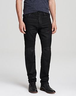 True Religion Jeans   Rocco Moto Slim Fit in Black