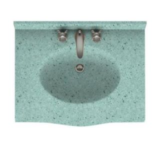 Swanstone Europa 25 in. Solid Surface Vanity Top with Basin in Tahiti Evergreen DISCONTINUED EV1B2225 057