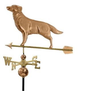 Good Directions Golden Retriever Weathervane with Arrow in Polished Copper 644PA