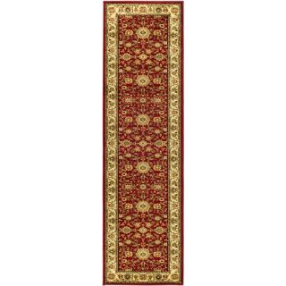 Safavieh Lyndhurst Red and Ivory Rectangular Indoor Machine Made Runner (Common: 2 x 20; Actual: 27 in W x 240 in L x 0.67 ft Dia)