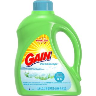 Gain With FreshLock Ocean Escape Liquid Detergent 64 Loads 100 Fl Oz