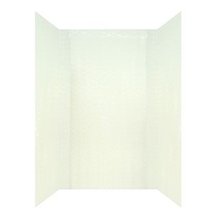 MirroFlex Wavation White Fiberglass and Plastic Composite Bathtub Wall Surround (Common: 40 in x 60 in; Actual: 96 in x 40 in x 60 in)