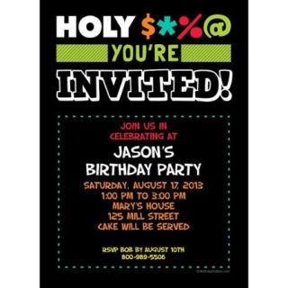 Holy Bleep Invitation (Each)   Party Supplies