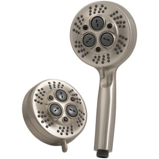 Jacuzzi Primo 4 in Brush Nickel Showerhead with Hand Shower