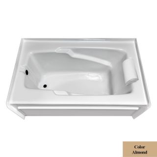 Laurel Mountain Mercer V Almond Acrylic Rectangular Skirted Bathtub with Left Hand Drain (Common: 36 in x 60 in; Actual: 21.5 in x 36 in x 60 in
