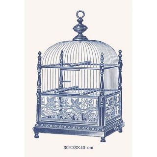 Ornate Blue Bird Cage J Graphic Art by Buyenlarge