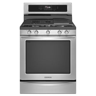 KitchenAid Architect II 5 Burner Freestanding 5.8 cu Self Cleaning Convection Gas Range (Stainless Steel) (Common: 30 in; Actual: 29.93 in)
