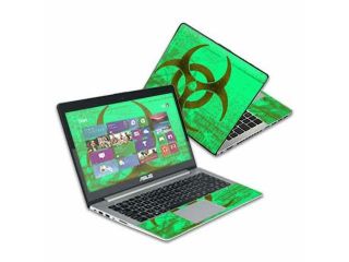 Mightyskins Protective Skin Decal Cover for Asus VivoBook S400CA Laptop 14.1" screen wrap sticker skins Biohazard