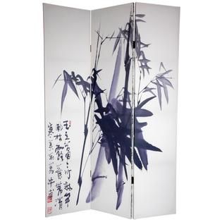 Oriental Furniture  6 ft. Tall Double Sided Bamboo Calligraphy Canvas