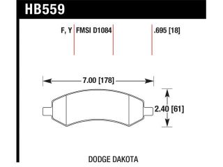 Hawk Performance HB559Y.695 Disc Brake Pad