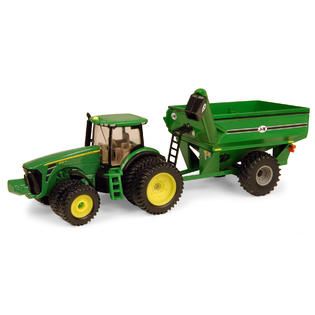 Tomy  1/64 John Deere 8320R Tractor with J and M Grain Cart