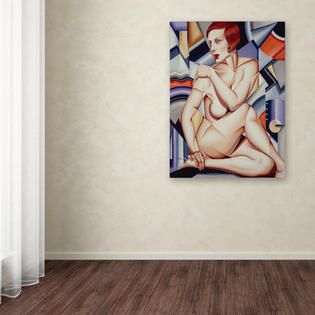 Trademark Fine Art   Catherine Abel Cubist Nude Orange and Purple
