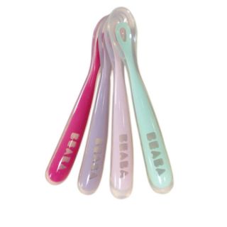 Beaba First Stage Soft Silicone Spoons in Latte (Set of 4)