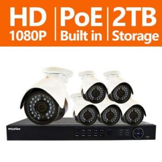 LaView 8 Channel Full HD IP Indoor/Outdoor Surveillance 2TB NVR System (6) 1080P Camera with Free Remote View and Digital Zoom LV KN988P86A4 T2
