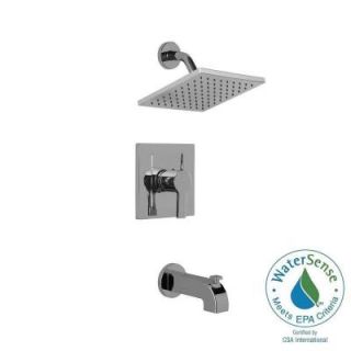 Glacier Bay Modern Pressure Balance Single Handle 1 Spray Tub and Shower Faucet in Chrome 873W 6101