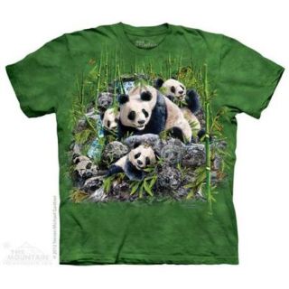 The Mountain Green 100% Cotton Find 13 Pandas Realistic Graphic T Shirt (3XL)