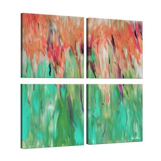 Abstract Landsape by Alexis Bueno 4 Piece Painting Print on Wrapped