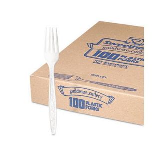 Solo Cups Company Guildware Heavyweight Forks, 10 Boxes of 100