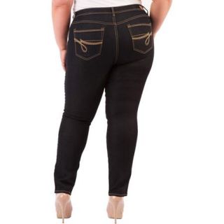 Jordache Women's Plus Size 5 Pocket Skinny Jeans