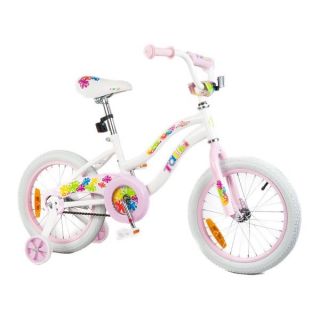Tauki Colorful 16 inch Flowers Girl Bike with Removable Training
