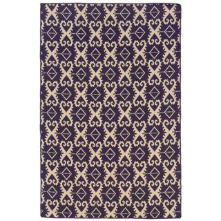 Oh! Home Foundation Collection Purple Ikat Reversible Rug (5 x 8)