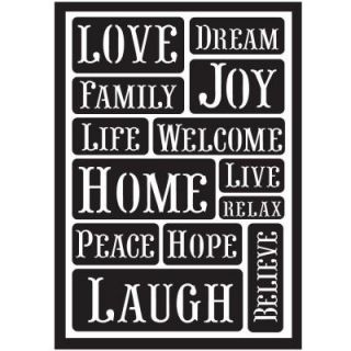 FolkArt Happy Words Peel and Stick Painting Stencils 30465