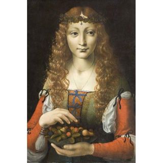 Girl with Cherries by Giovanni Ambrogio Graphic Art by Buyenlarge