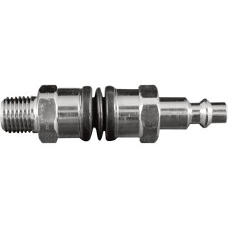 Milton Variable Angle Swivel — 1/4in. MNPT x 1/4in. M-Style Plug, Model# S99681-4  Air Couplers   Plugs