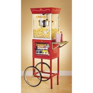 Nostalgia Electrics Old Fashioned Movie Time Popcorn Concession Cart