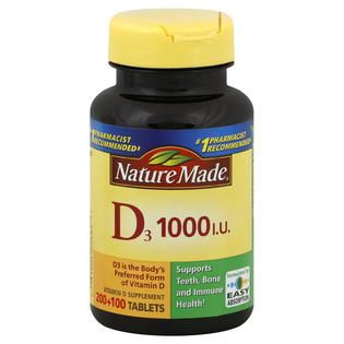 Nature Made D3, 1000 IU, Tablets, 300 tablets   Health & Wellness