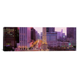 Panoramic Twilight, Downtown, City Scene, Loop, Chicago, Illinois