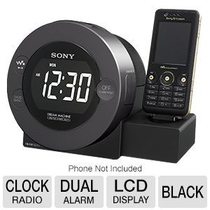 Sony ICFC8WM Walkman Alarm Clock Radio   Sony Ericsson Cell Phone & MP3 Player Dock, Black