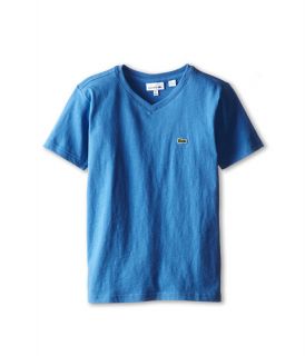 Lacoste Kids S/S Classic Jersey V Neck Tee (Toddler/Little Kids/Big Kids) Silver Grey Chine