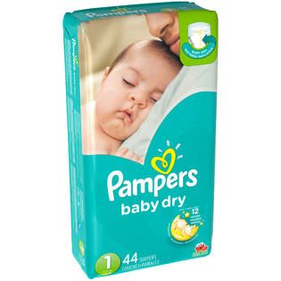 Pampers Baby Dry Size 1, 44 Count Diapers   Baby   Baby Diapering
