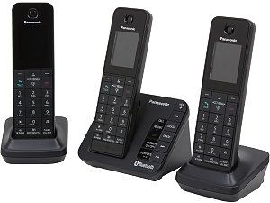 Panasonic KX TGH263B 1.9 GHz DECT 6.0 3X Handsets Link2Cell Bluetooth Cellular Convergence Solution with 3 Handsets