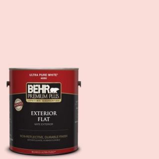 BEHR Premium Plus 1 gal. #160A 2 Pale Shrimp Flat Exterior Paint 405001