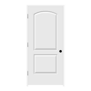 JELD WEN 36 in. x 80 in. Molded Continental Primed White 2 Panel Smooth Solid Core Composite Single Prehung Interior Door THDJW137000615