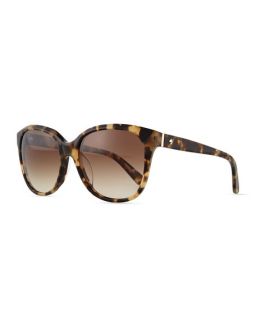 kate spade new york bayleigh butterfly sunglasses, havana