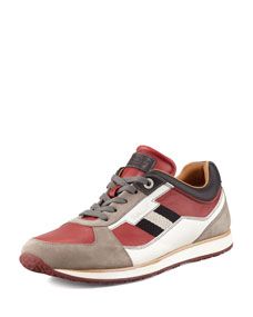 Bally Oklahoma Low Top Sneaker, Red