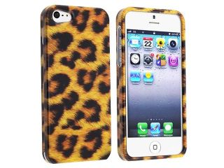 Insten 2 packs Snap on Hard plastic Cases   Leopard Skin, Zebra Skin Compatible with Apple iPhone 5