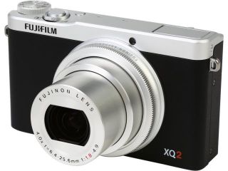 FUJIFILM XQ2 Silver 12.0 MP 4X Optical Zoom 25mm Wide Angle Digital Camera HDTV Output