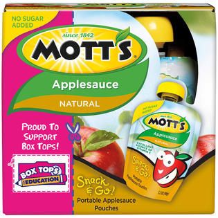 Motts Snack & Go! Natural Applesauce 4 PK BOX   Food & Grocery
